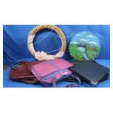 Handpainted Wooded Circular Saw Scene-Carrying