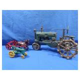 Vintage Cast Iron John Deere Tractor, Vintage