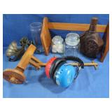 Antique Soap/Toothbrush Holder(Metal), Glass