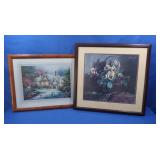 Framed Wall Art-Signed-Floral, Cottagecore