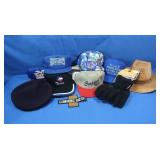 Wicker Type Cowboy Hat-Wood Flat Top Hat-Asst.