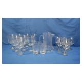 Wine/Brandy Glasses, Glass Pitcher