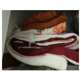 Bedspread & 3 Afghans