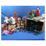 Christmas Decorations - lights, ornaments, candle