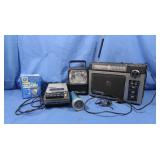 AM/FM Radio, works, Cassette Player, Spotlight