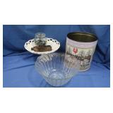 Lg. Cake Stand, Avon Cologne & More