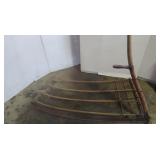 Antique Grain Cradle Scythe, Wooden 44x26"