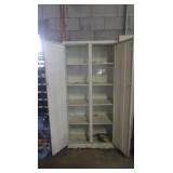2 Door Metal Cabinet 30x15x64"H w/shelves