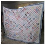 Hand & Machine Stitched Quilt 81x67"