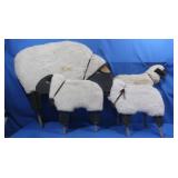 Wool Fabric Covered Sheep Lawn Stake