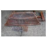 Metal Fireplace Grate Pieces and Metal Poker