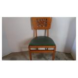 Vintage Folding Chair Wooden/Vinyl