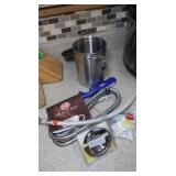 Metal Canister, Folding Thermometer, Faucet Hoses