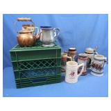 Beer Steins,Copper Teapot