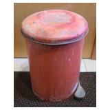 Sanette Antique Metal Trash Can