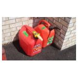 2 Plastic 5 Gallon Gas Containers