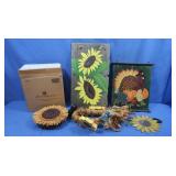 Home Interior Wall Decor,Slate Sunflower Decor,