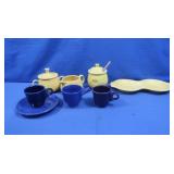 Fiesta Yellow Ceramic Sugar&Creamer Set, Fiesta