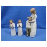 3 Willow Tree Figurines