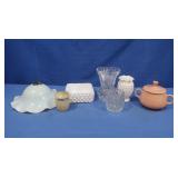 Fiestaware Jar & Lid, Glass & Ceramic Vases &