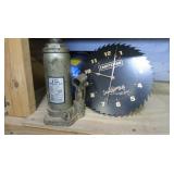 8 Ton Hydraulic Jack, Craftsman Saw Blade Clock,