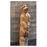 Hand Carved Bear Statue 58" Tall