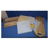 3 Wood Cutting Boards, Plastic Cutting Board,