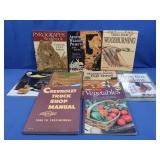 Book Lot-Leathercraft,Woodburning,Box