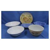 Bowls incl. Pyrex,Decorative Plate,Corelle Bowls