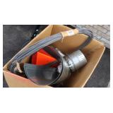 Ductwork, Coil of 14 Gauge Wire, Warning Triangle