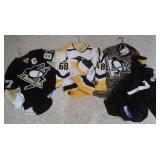 3 Penguins Jerseys(Lg),Rothlisberger Jersey(M)