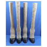 4 Giraffe Skin/Fur Hooves