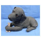 Concrete Labrador Black Statue