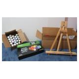 Wooden Easels, Acrylic Paint Set & Acrylic Paint