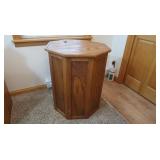 Wooden Octagon Table 24.5x31", Hole in