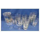 Highball Glasses & Glass Jar