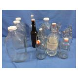 Milk Bottles, Wire Top Bottles