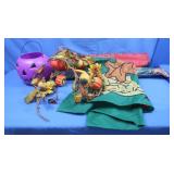 Fall Leaves Outdoor Flags,Pumpkin Garland