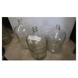 3 Glass Wine Fermentation Bottles