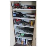 Metal Cabinet 27x12x64" includes contents