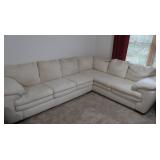 Faux Suede Sectional Couch, in 2 pcs. 78x34x36" &