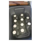 Tote of Glass Milk Bottles