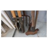 Post Hole Digger, Pitch Fork, Long Handled Ax