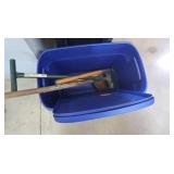 Loppers, Shovel, Scraper &Sterilite 30gal Tote/Lid