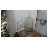 2 Glass Wine Fermentation Bottles
