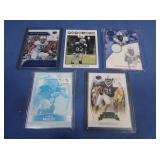 5 Football Trading Cards-Patriots, PSU, PITT