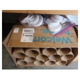 12 Cardboard Shipping Tubes with Lids 36.5x5.25"