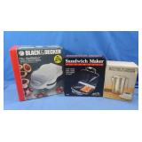 All NIB-Meal&Dessert Maker,Sandwich Maker&more