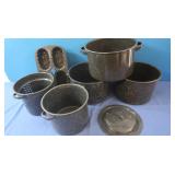 4 Granite Ware Pots