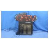 Electric "Open and Business Hours" Sign(works)